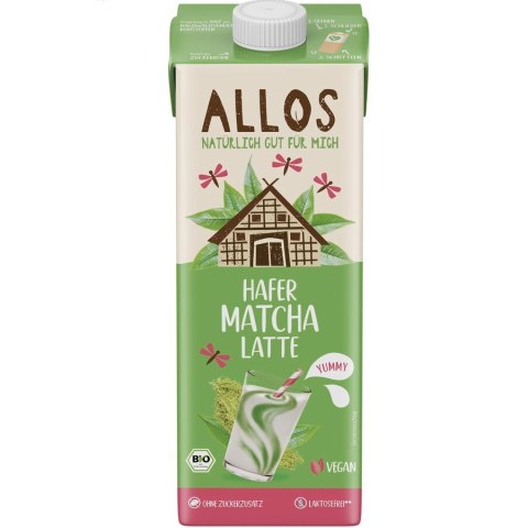 NAPÓJ OWSIANY MATCHA LATTE BEZ DODATKU CUKRÓW BIO 1 L - ALLOS