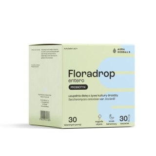 AURA HERBALS Floradrop entero probiotyk Saccharomyces boulardii 30 saszetek