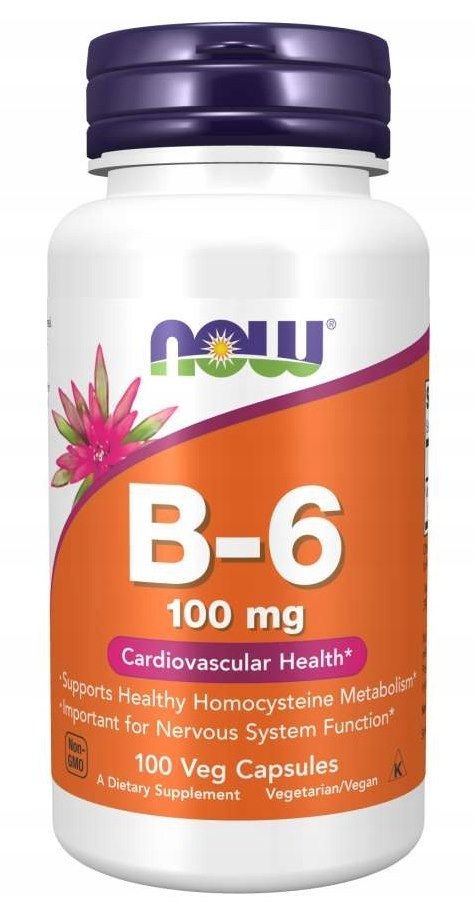 NOW FOODS Witamina B-6 100mg, 100 caps.